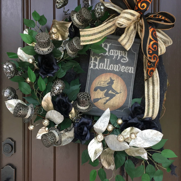2017 Glitzy Halloween Wreath Tutorial
