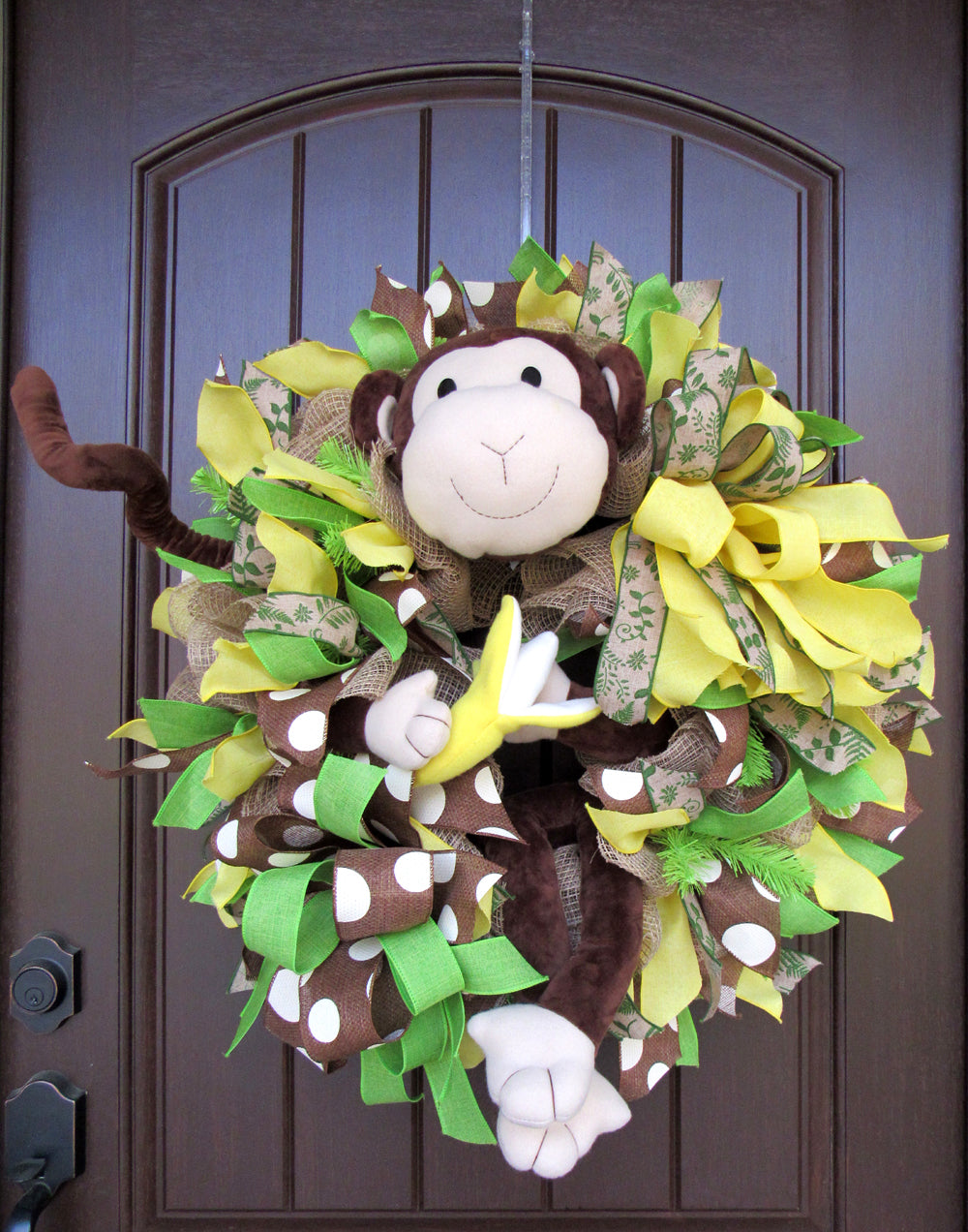 2017 Monkey Ruffle Wreath Tutorial