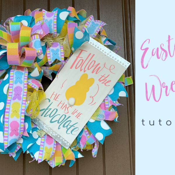 Easter Wreath Tutorial Fabric Mesh