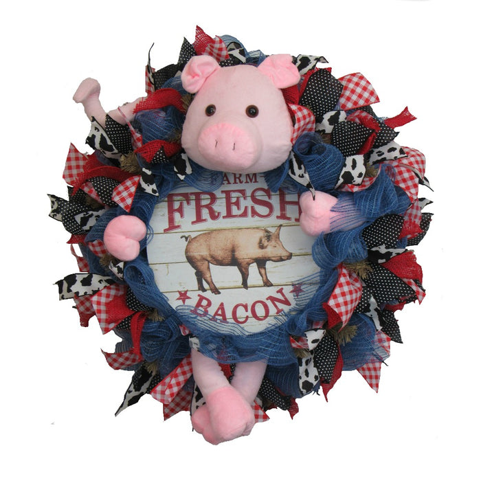 2018 Farmhouse Pig Wreath Tutorial