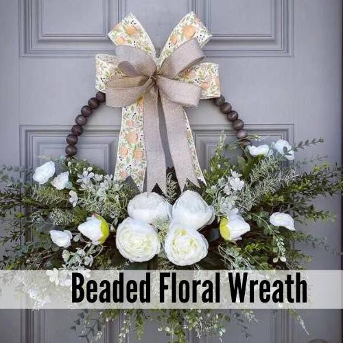 beaded floral wreath tutorial by kclee.co