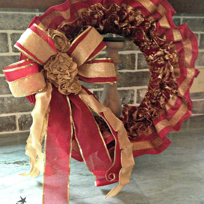 Ruffled Ribbon Wreath Tutorial