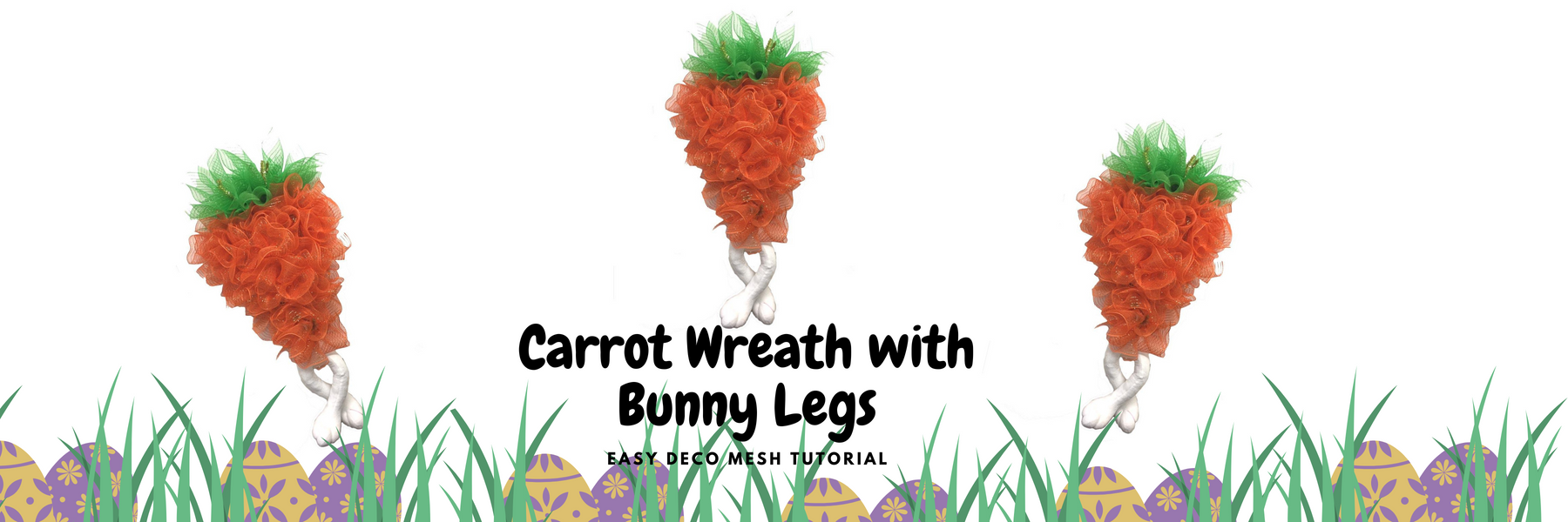 Carrot Wreath with Bunny Legs Tutorial Facebook Live