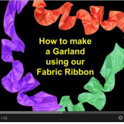 How to Make a Ruffled Garland out of Crinkled Taffeta Ribbon by Craig Bachman Imports