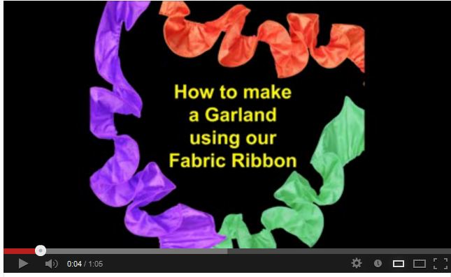How to Make a Ruffled Garland out of Crinkled Taffeta Ribbon by Craig Bachman Imports