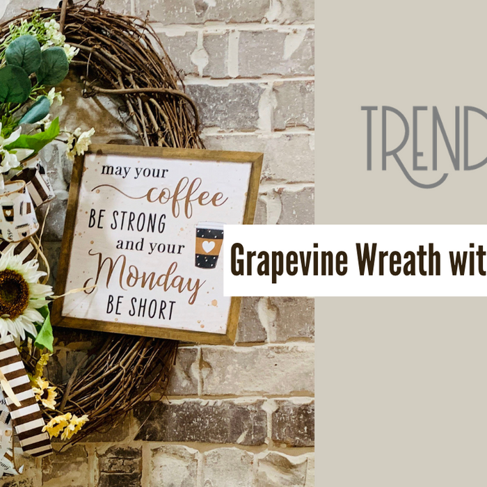 Grapevine Coffee Wreath Tutorial Perfect for Kitchen or Coffee Bar
