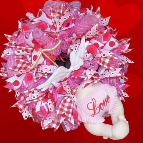 Cupid Valentine Deco Mesh Wreath Tutorial