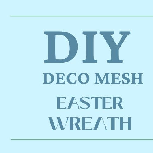 diy deco mesh wreath with have a hoppy easter snow globe sign