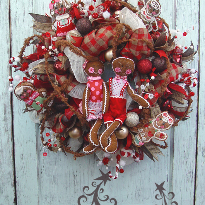 Gingerbread Christmas Wreath Tutorial