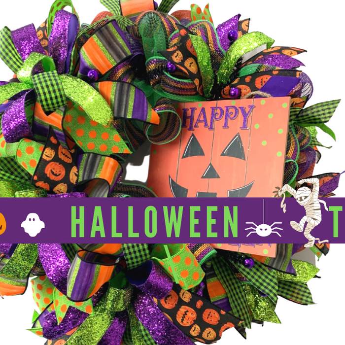 Happy Halloween Wreath Tutorial