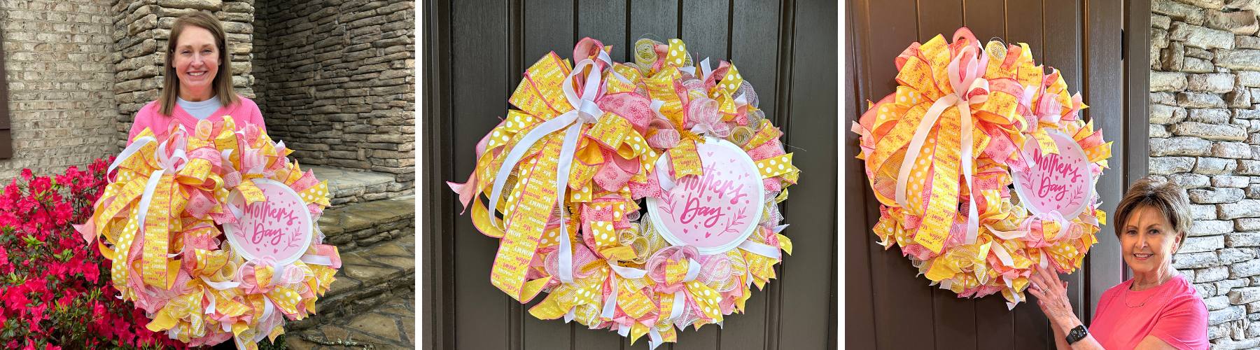 deco mesh mothers' day wreath