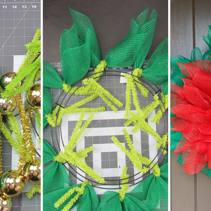 Poinsettia Faux Burlap Wreath Tutorial 2020