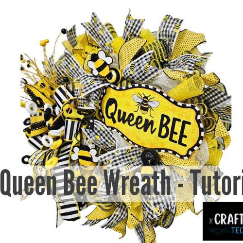 queen bee deco mesh wreath tutorial