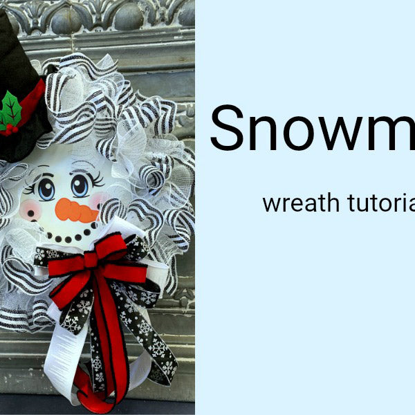Snowman with Top Hat Wreath Tutorial