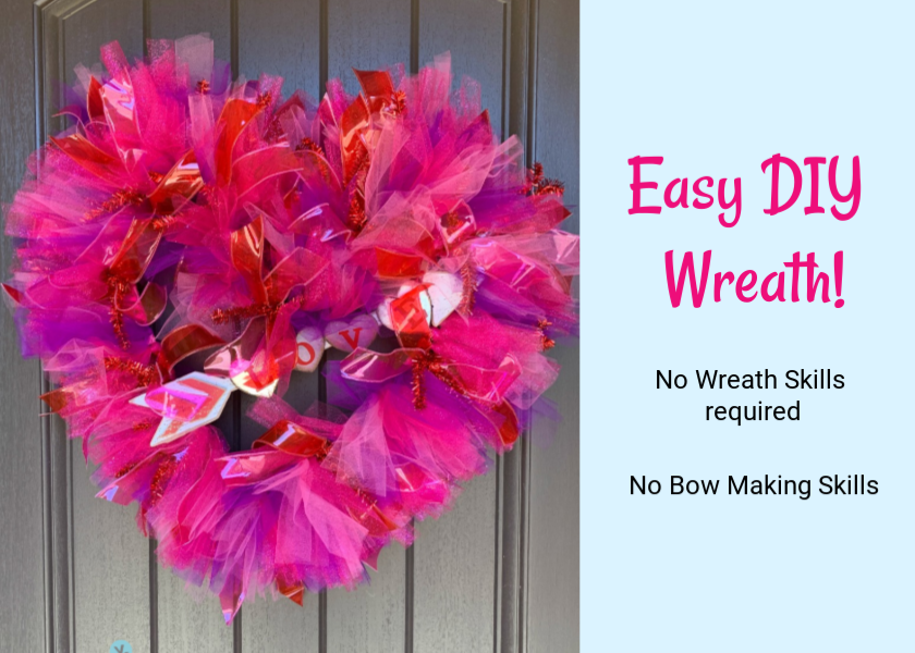 Tulle Valentine Wreath Tutorial
