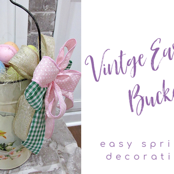 Vintage Easter Bucket Decoration