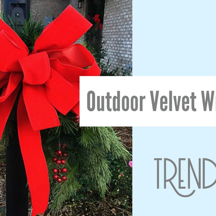 Outdoor Velvet Ribbon Wreath Bow Tutorial