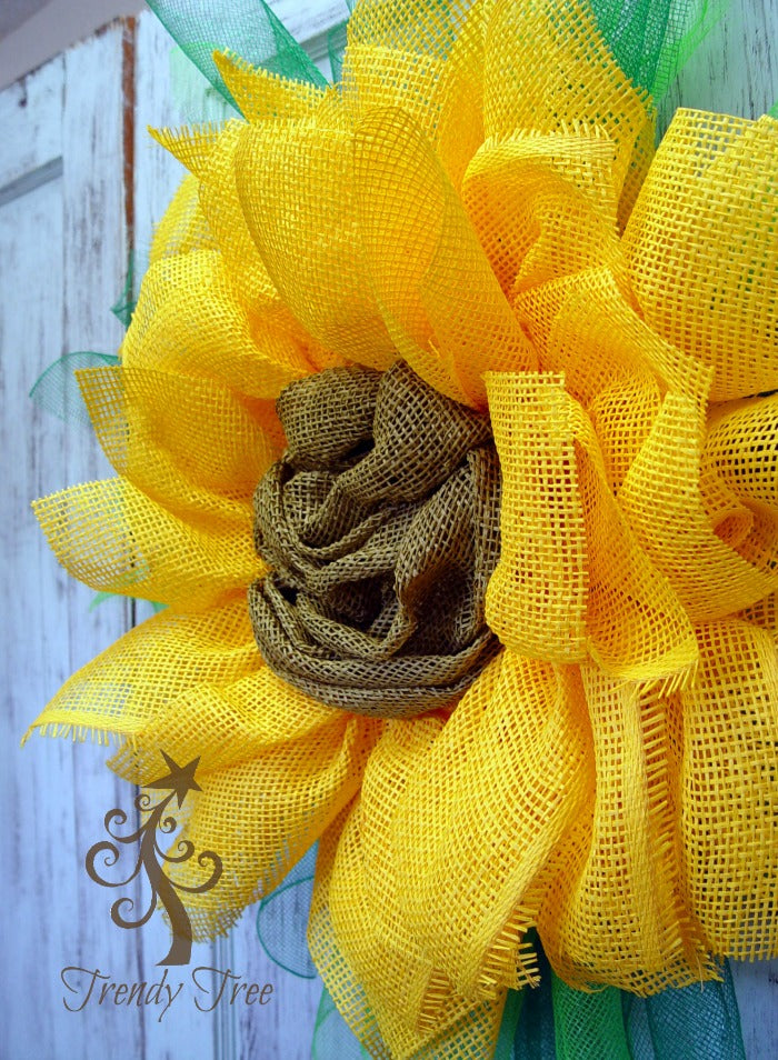 New Sunflower Yellow Paper Flower Tutorial with Paper Mesh Center
