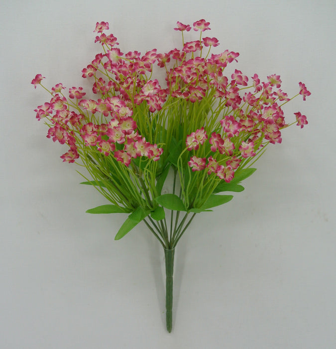 15" Green and Pink Mini Flower Bush 32022-GNPK