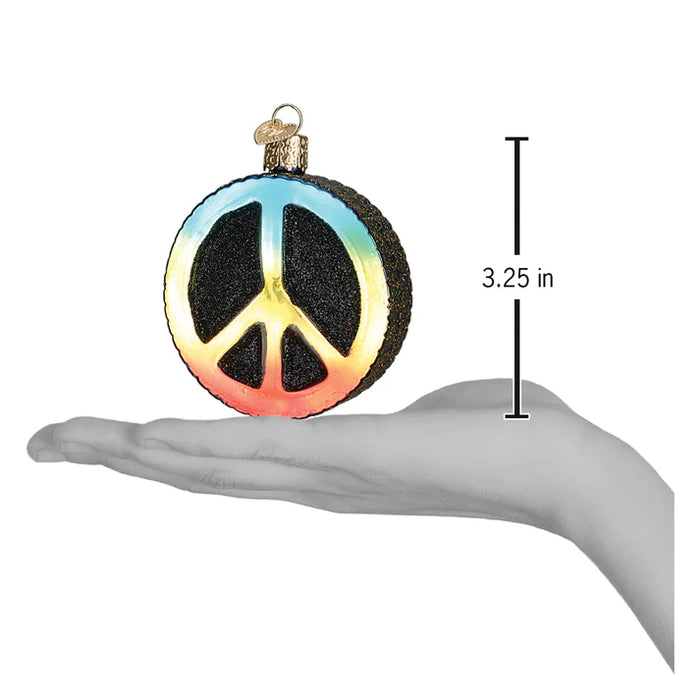 Peace Sign Ornament  Old World Christmas 36152
