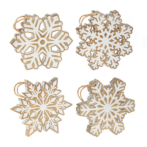 5" Set of Four Snowflake Ornaments 4211173