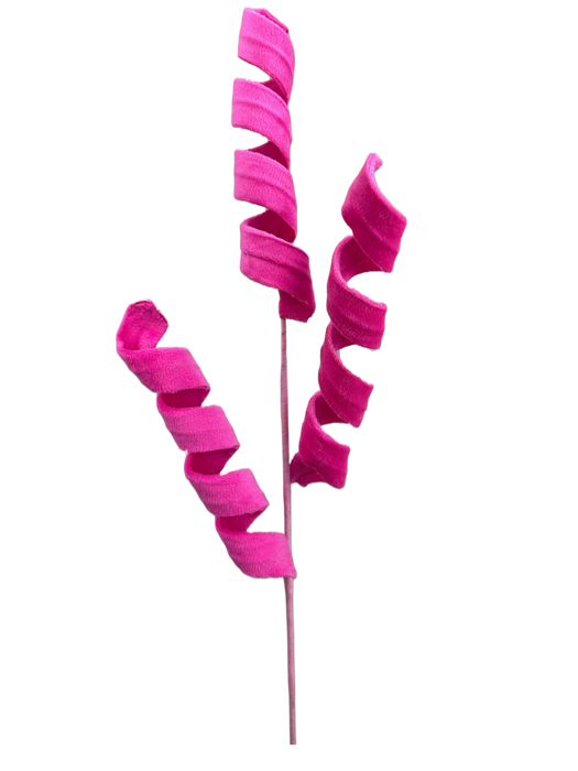 24" Hot Pink Curly Spray with 3 Stems 63389BT