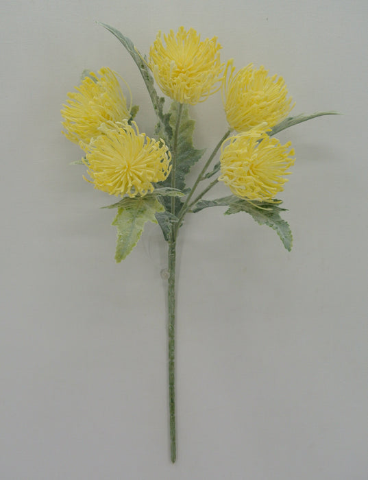 15" Thistle Bouquet Yellow 5 Stems 84236-YEL