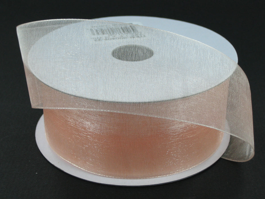 1.5" by 25 Yards Peach Organza Monofilament Ribbon 900409-23