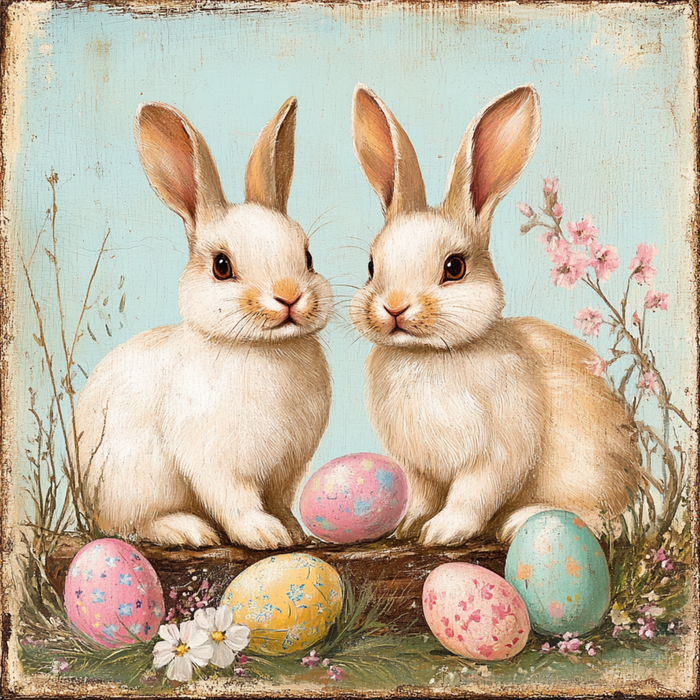 10" x 10" Easter Bunny Pals Sign TTE-156