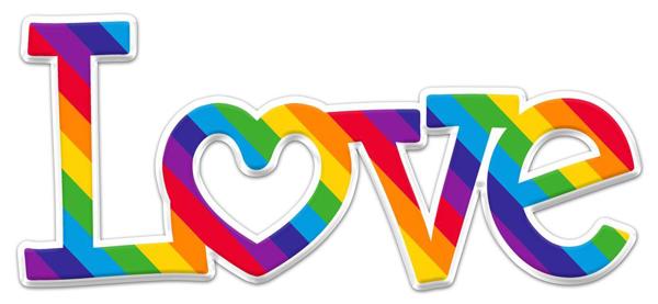 The product, 13.5 L by 6 Red/Orange/Yellow/Green/Blu/Purple Metal/Embossed Love MD1196, features Love in vibrant stripes, with the L and e in standard font. A heart shapes the o, while the v seamlessly integrates into this artistic design.
