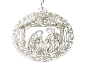 5" Acrylic Holy Family Ornament Clear MTX68170