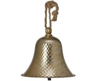 9.5"Metal Hanging Bell Gold MTX70382
