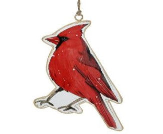 6" Metal Cardinal Ornament Red MTX71031