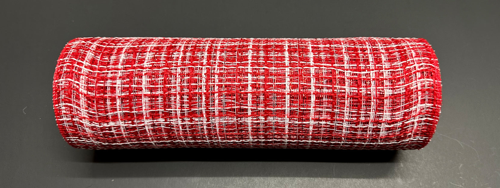 10"X10Y Red-White Metallic Tweed Mesh XB235710-12