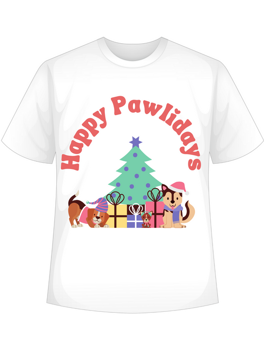 Happy Pawlidays T-Shirt or Sweatshirt
