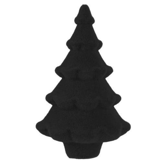 12"Hx7"Dia Flocked Full Tree 4 Asst Christmas Colors XT859098