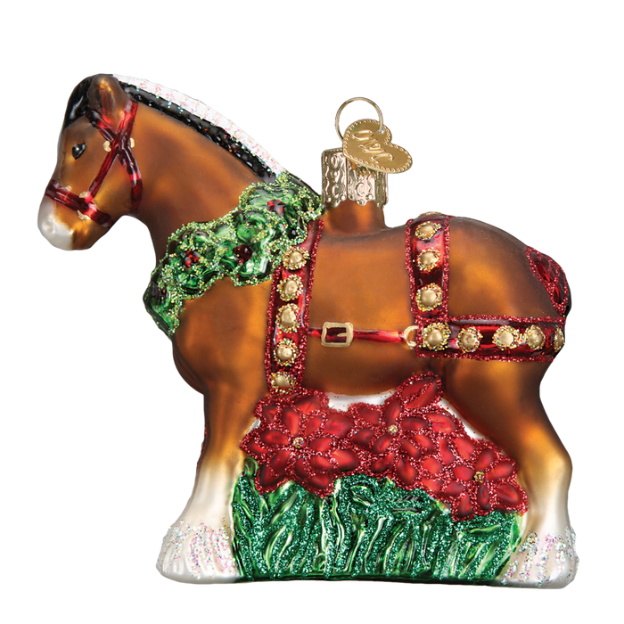Holiday Clydesdale Horse 12255 Old World Christmas