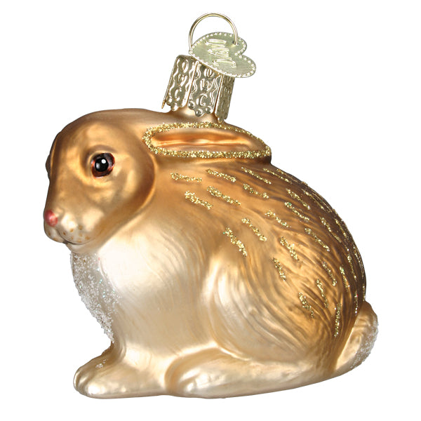 Tan Cottontail Bunny Ornament Old World Christmas 12615
