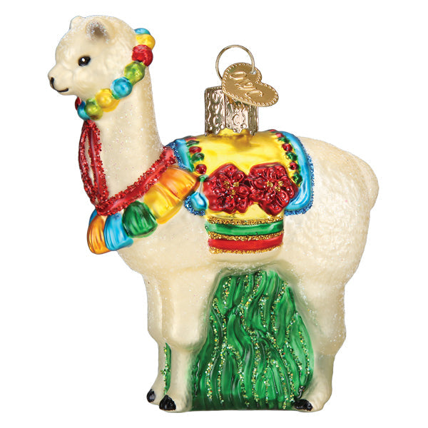 Festive Alpaca Ornament  Old World Christmas  12642