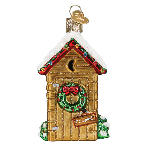 Holiday Outhouse Ornament  Old World Christmas  20130