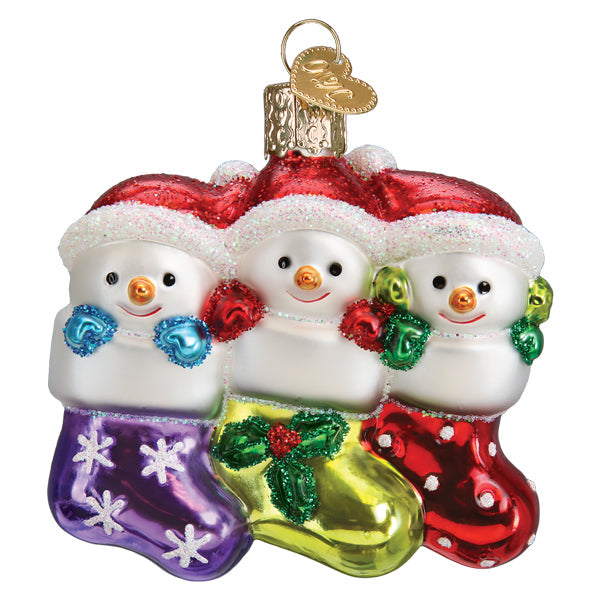 Snow Family Of 3 Ornament Old World Christmas 24217