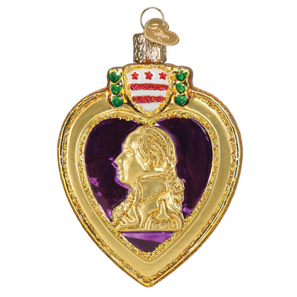 Purple Heart Ornament Old World Christmas 30064