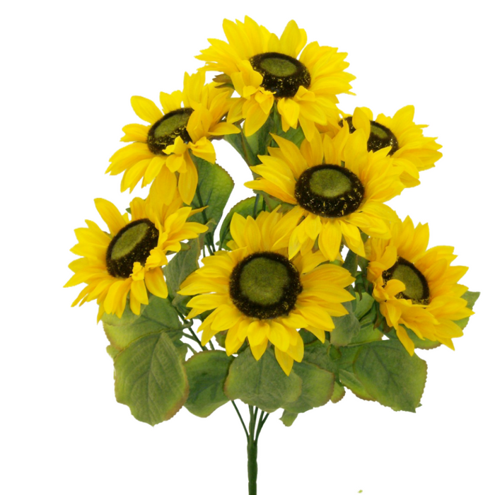 22" with  7 stems  Gold and Yellow  Sunflower Bush  30294GDYW