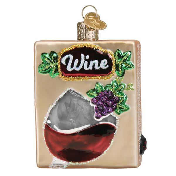 Boxed Wine Old World Christmas Ornament 32480
