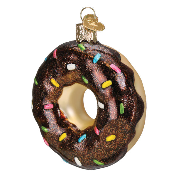 Chocolate Sprinkles Donut Ornament Old World Christmas 32482