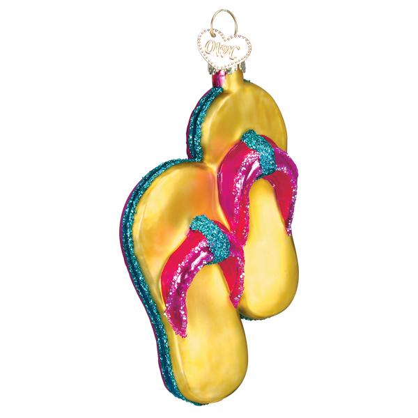 Yellow Flip-flops Ornament Old World Christmas 32495