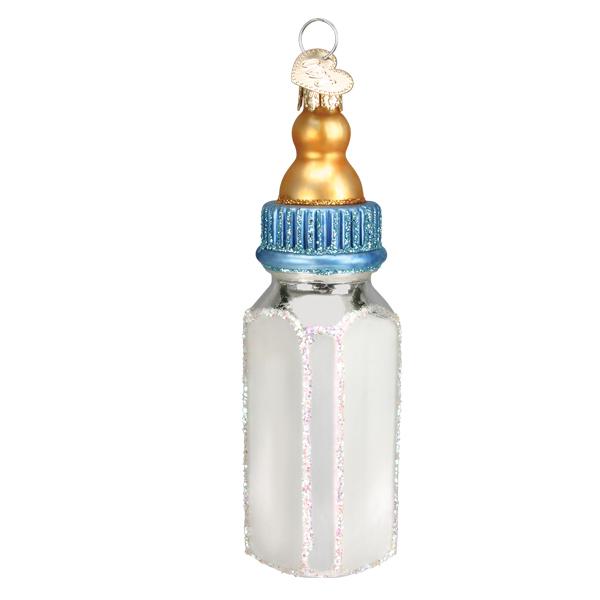 Boy Baby Bottle Old World Christmas Ornament 32497