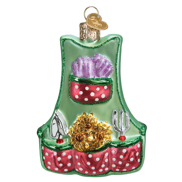 Gardening Apron Ornament Old World Christmas 32531