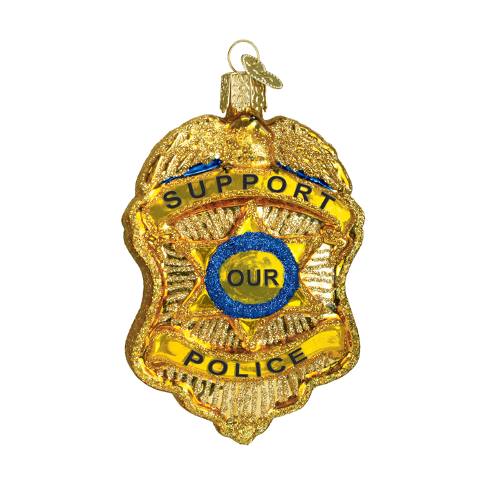 Police Badge 36129 Old World Christmas Ornament