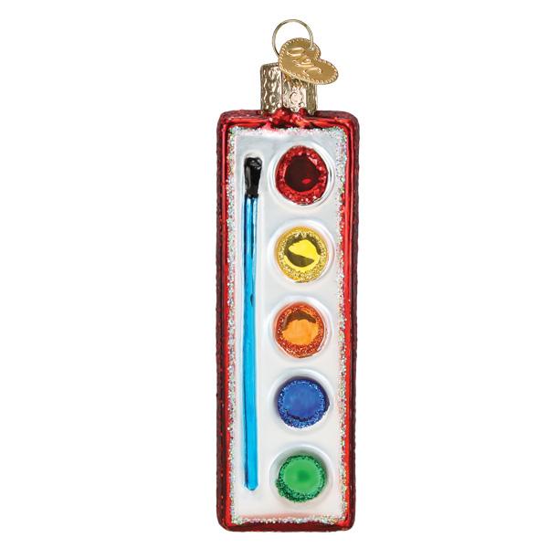 Watercolor Palette Old World Christmas Ornament 36301